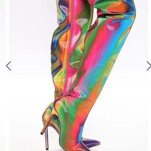 Multi Colored Heeled Boot